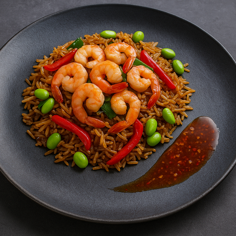 Nasi Gorang Prawns & Chicken